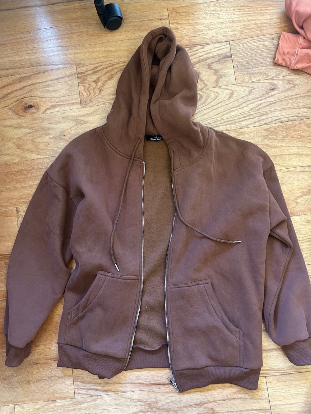 Brown Full-Zip Hooded Jacket
